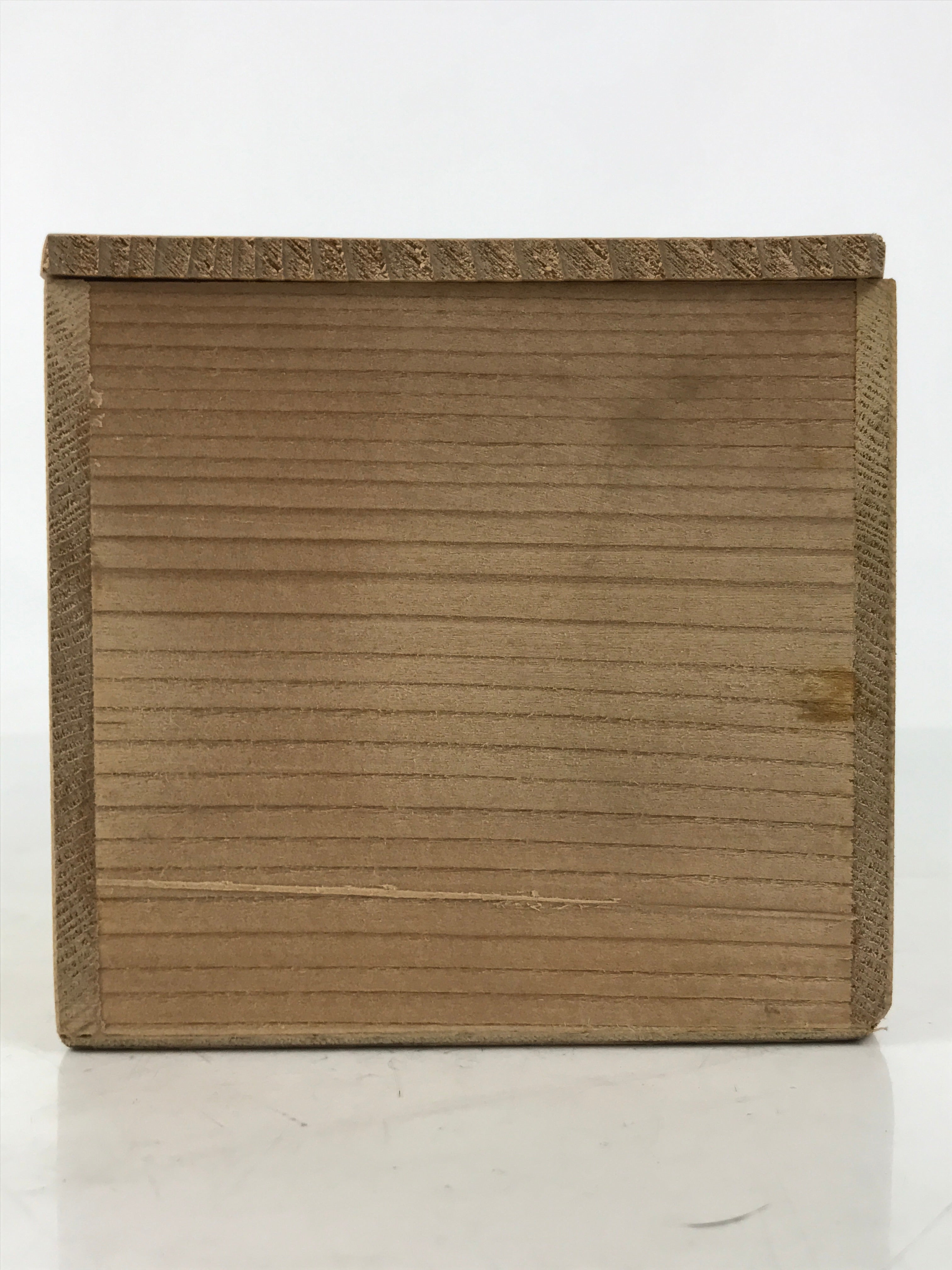 Japanese Wooden Lidded Pottery Storage Box Inside 25x10.1x10.1cm Brown X176