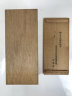 Japanese Wooden Lidded Pottery Storage Box Inside 25x10.3x10.2cm Brown X194