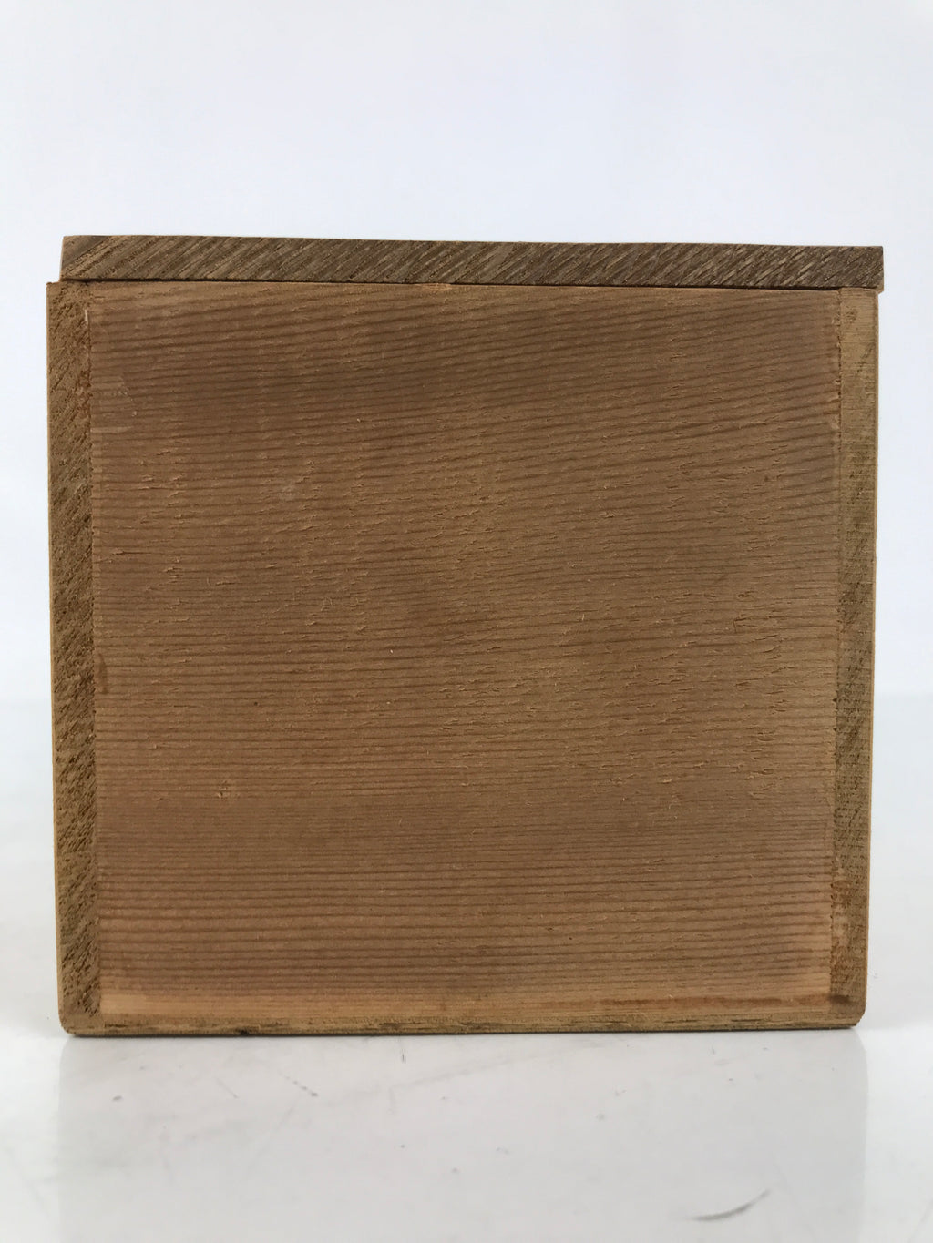 Japanese Wooden Lidded Pottery Storage Box Inside 25x10.3x10.2cm Brown X194