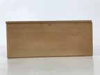 Japanese Wooden Lidded Pottery Storage Box Inside 25x10.3x10.2cm Brown X194