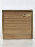 Japanese Wooden Lidded Pottery Storage Box Inside 25x10.3x10.2cm Brown X194