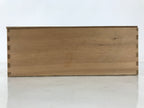 Japanese Wooden Lidded Pottery Storage Box Inside 26.3x19.2x9.7cm Brown X206
