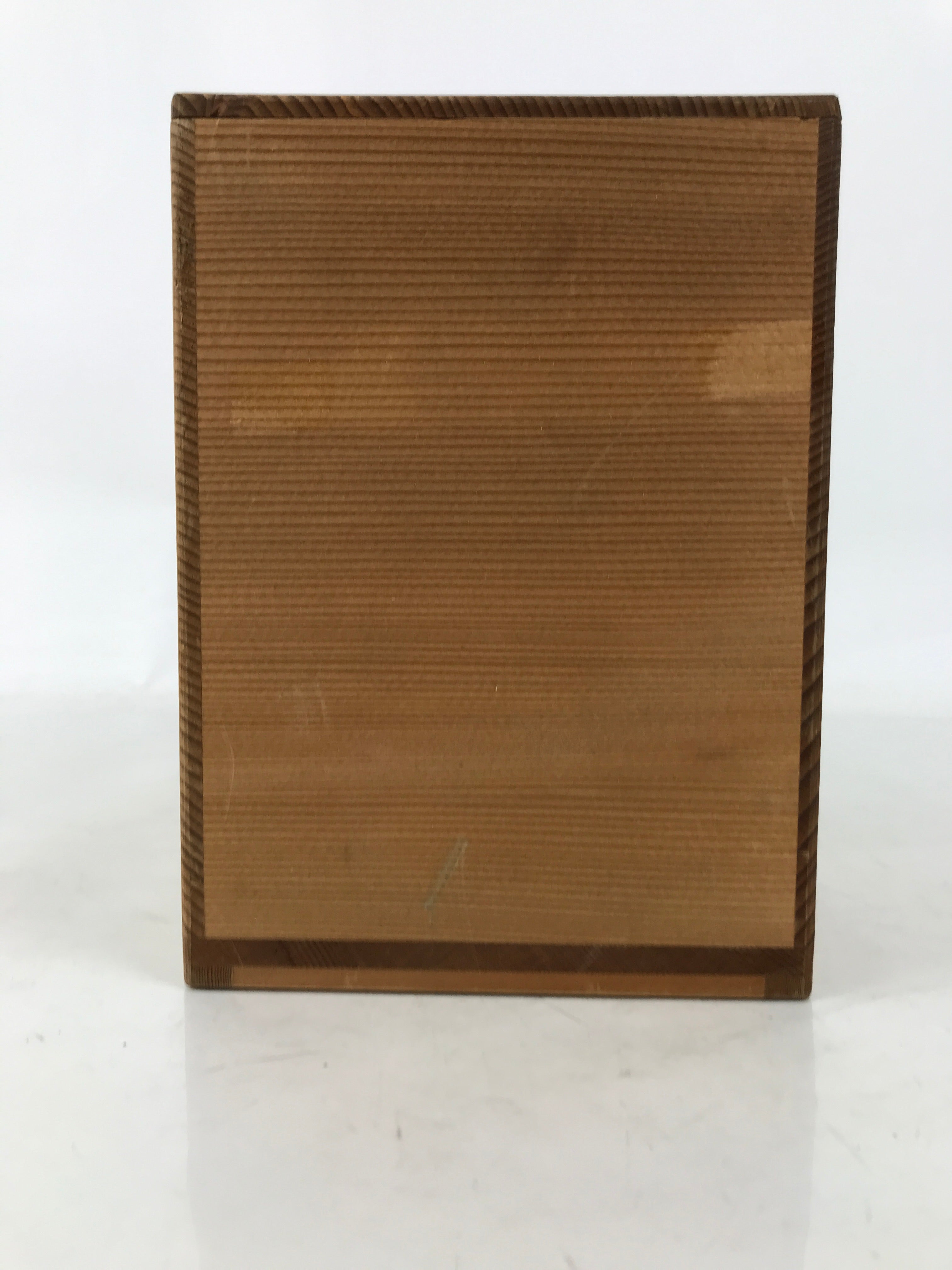 Japanese Wooden Lidded Pottery Storage Box Inside 26.7x13x17.6cm Brown X213