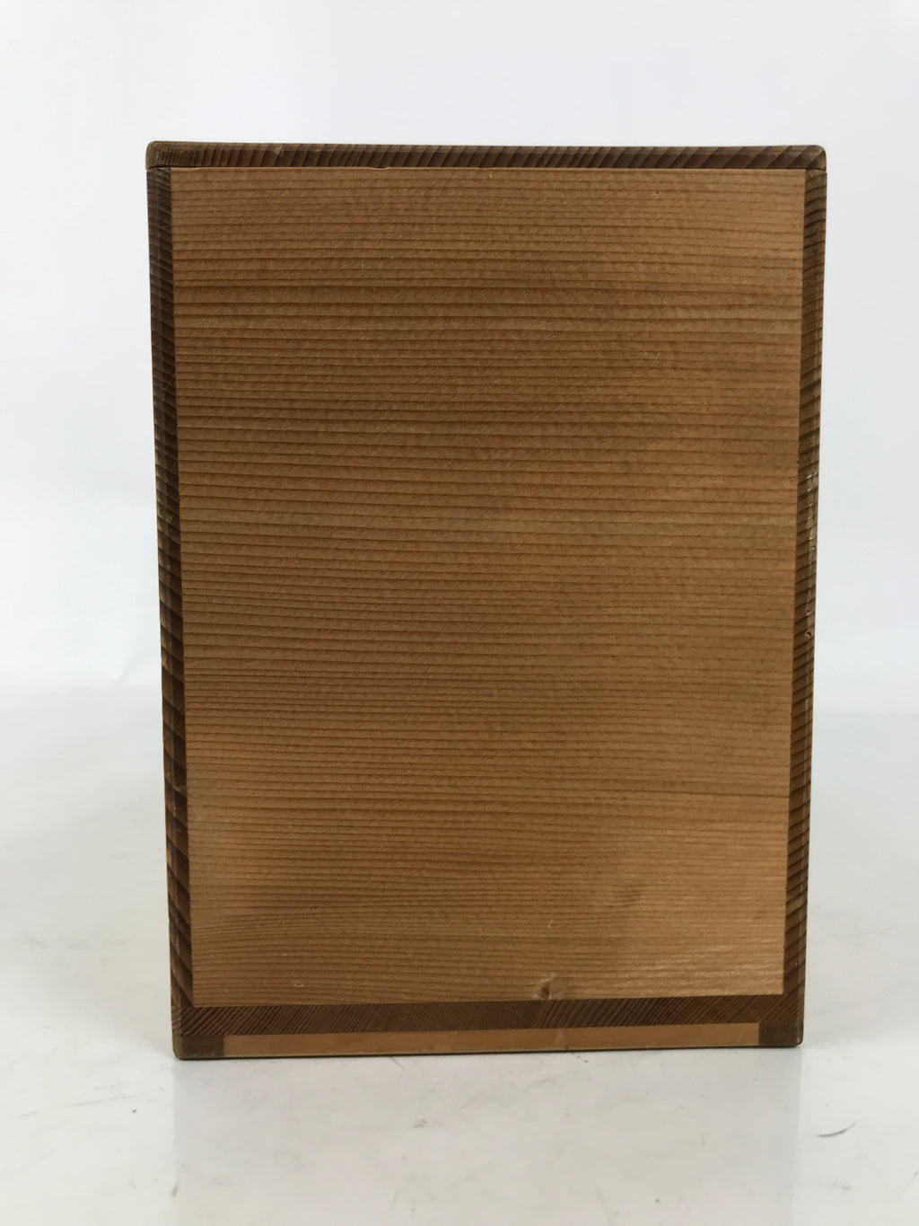 Japanese Wooden Lidded Pottery Storage Box Inside 26.7x13x17.6cm Brown X213