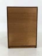 Japanese Wooden Lidded Pottery Storage Box Inside 26.7x13x17.6cm Brown X213