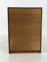 Japanese Wooden Lidded Pottery Storage Box Inside 26.7x13x17.6cm Brown X213