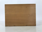 Japanese Wooden Lidded Pottery Storage Box Inside 26.7x13x17.6cm Brown X213