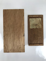 Japanese Wooden Lidded Pottery Storage Box Inside 26x12x13cm Brown X203