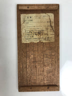 Japanese Wooden Lidded Pottery Storage Box Inside 26x12x13cm Brown X203