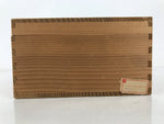Japanese Wooden Lidded Pottery Storage Box Inside 26x18x7.8cm Brown X207