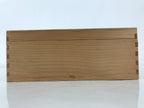 Japanese Wooden Lidded Pottery Storage Box Inside 26x18x7.8cm Brown X207