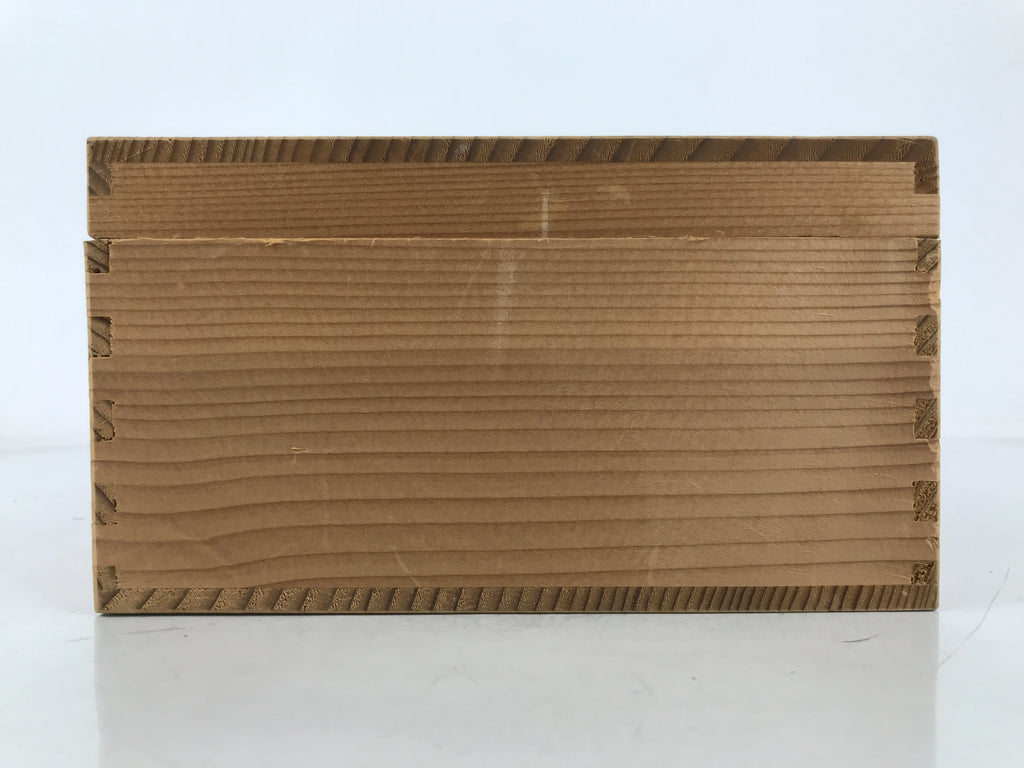 Japanese Wooden Lidded Pottery Storage Box Inside 26x18x7.8cm Brown X207