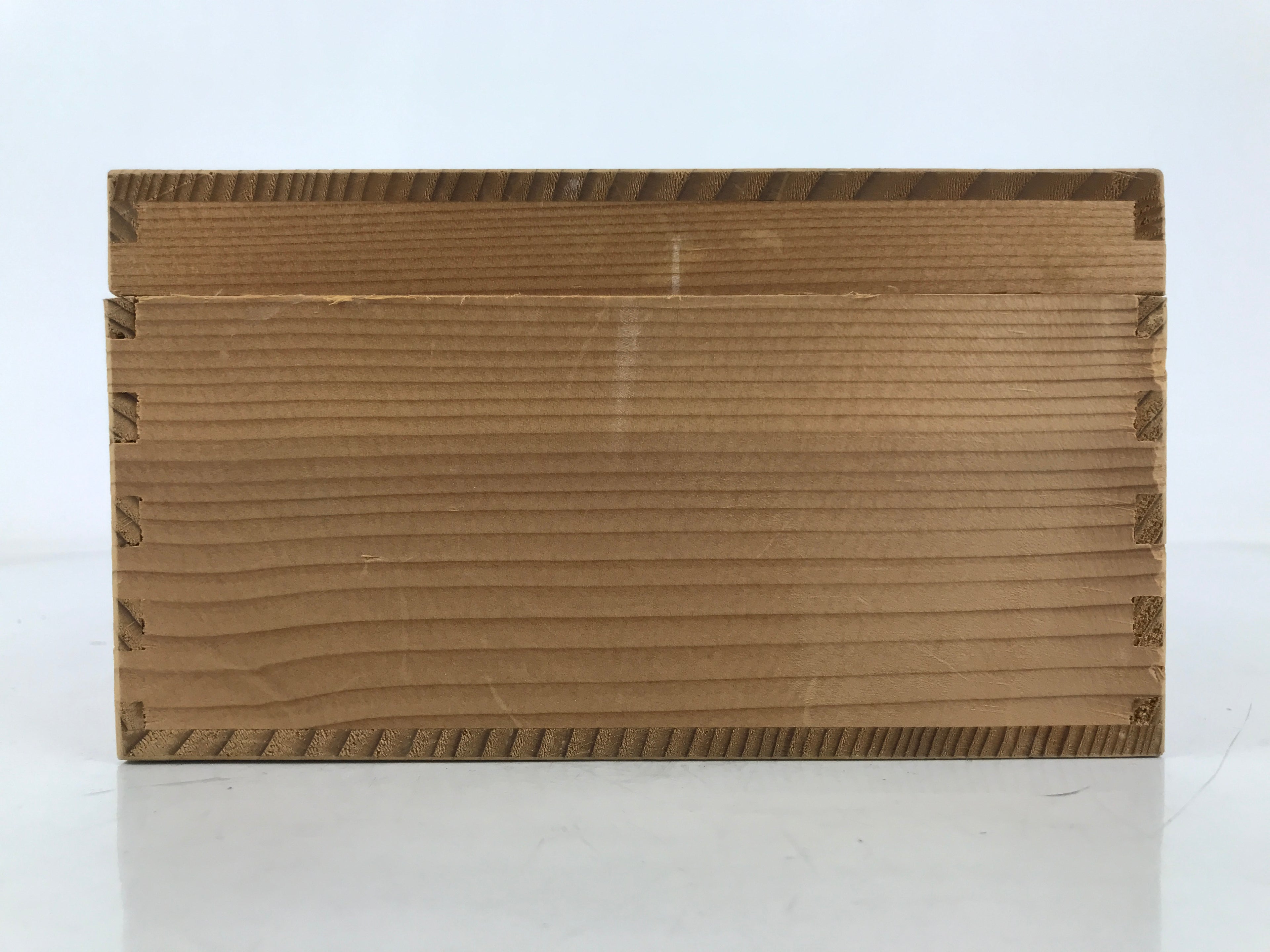 Japanese Wooden Lidded Pottery Storage Box Inside 26x18x7.8cm Brown X207