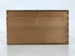 Japanese Wooden Lidded Pottery Storage Box Inside 26x18x7.8cm Brown X207