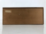 Japanese Wooden Lidded Pottery Storage Box Inside 27.3x20.6x8.5cm Brown X180