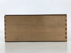 Japanese Wooden Lidded Pottery Storage Box Inside 27x21x9cm Brown X205