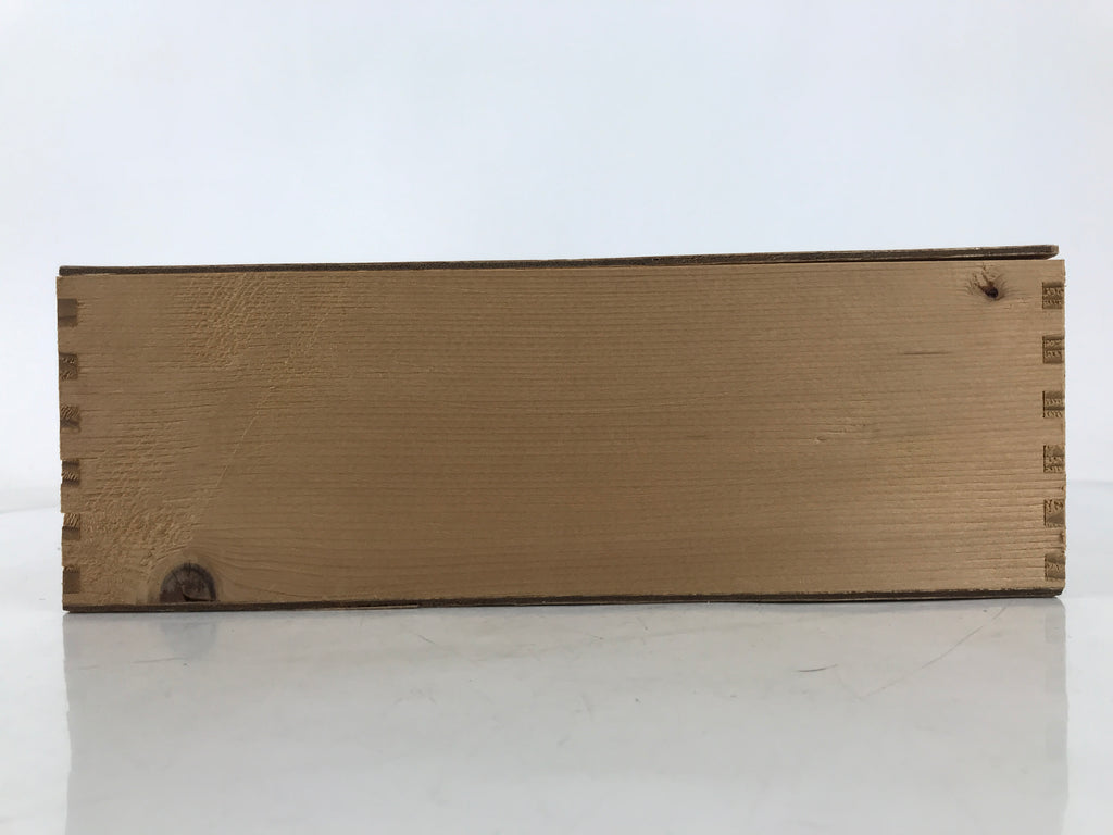 Japanese Wooden Lidded Pottery Storage Box Inside 27x21x9cm Brown X205
