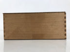 Japanese Wooden Lidded Pottery Storage Box Inside 27x21x9cm Brown X205