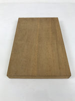 Japanese Wooden Lidded Pottery Storage Box Inside 28.3x18.2x2.6cm Brown X210