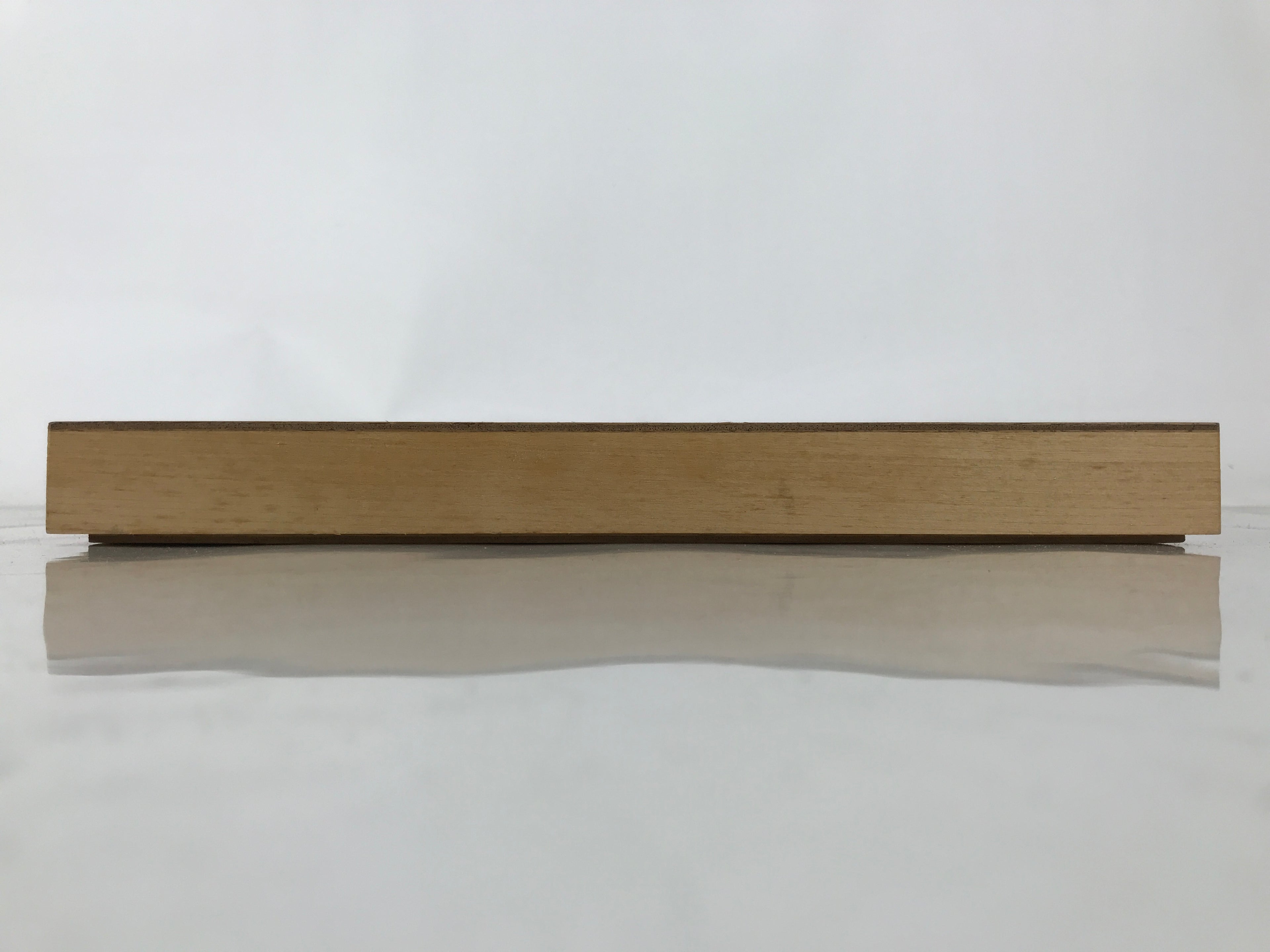 Japanese Wooden Lidded Pottery Storage Box Inside 28.3x18.2x2.6cm Brown X210