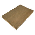 Japanese Wooden Lidded Pottery Storage Box Inside 28.3x18.2x2.6cm Brown X210