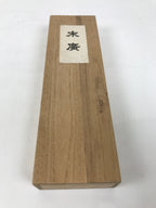 Japanese Wooden Lidded Pottery Storage Box Inside 28.3x7.5x2.9cm Brown X195