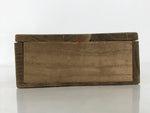 Japanese Wooden Lidded Pottery Storage Box Inside 28.3x7.5x2.9cm Brown X195