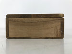 Japanese Wooden Lidded Pottery Storage Box Inside 28.3x7.5x2.9cm Brown X195