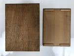 Japanese Wooden Lidded Pottery Storage Box Inside 28.4x20.5x11.4cm Brown X179