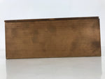 Japanese Wooden Lidded Pottery Storage Box Inside 28.4x20.5x11.4cm Brown X179