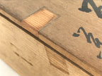 Japanese Wooden Lidded Pottery Storage Box Inside 29.2x9x8.5cm Brown X204