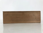 Japanese Wooden Lidded Pottery Storage Box Inside 29.2x9x8.5cm Brown X204