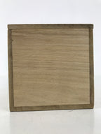 Japanese Wooden Lidded Pottery Storage Box Inside 29.8x10x10cm Brown X181