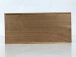 Japanese Wooden Lidded Pottery Storage Box Inside 31.5x13.5x13.5cm Brown X169