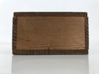 Japanese Wooden Lidded Pottery Storage Box Inside 32.6x9.4x4.8cm Brown X199