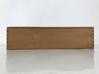Japanese Wooden Lidded Pottery Storage Box Inside 35.5x8x8.5cm Teacup Brown X185