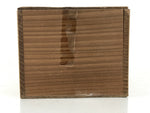 Japanese Wooden Lidded Pottery Storage Box Inside 38.4x10.2x8.9cm Brown X170