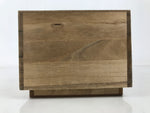 Japanese Wooden Lidded Pottery Storage Box Inside 38x11.2x10.5cm Brown X171