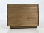 Japanese Wooden Lidded Pottery Storage Box Inside 38x11.2x10.5cm Brown X171