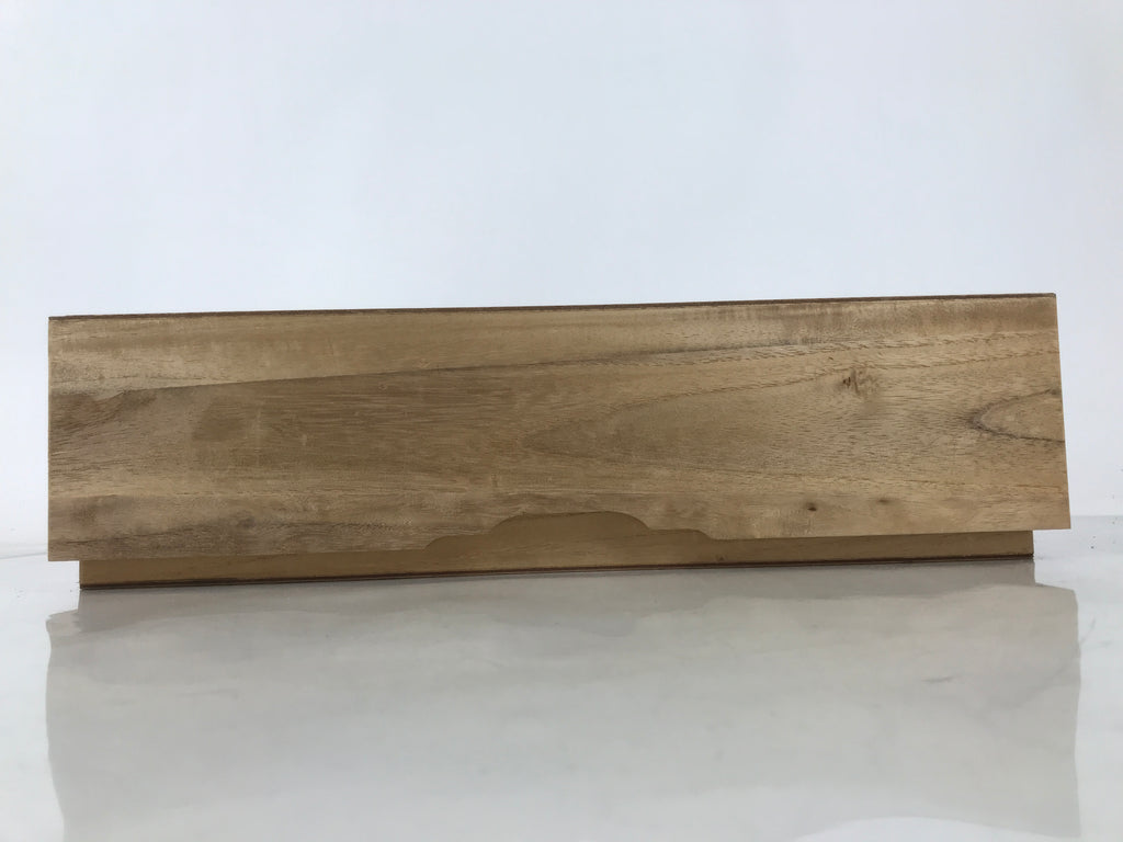 Japanese Wooden Lidded Pottery Storage Box Inside 38x11.2x10.5cm Brown X171