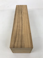Japanese Wooden Lidded Pottery Storage Box Inside 38x8.5x7cm Brown X186
