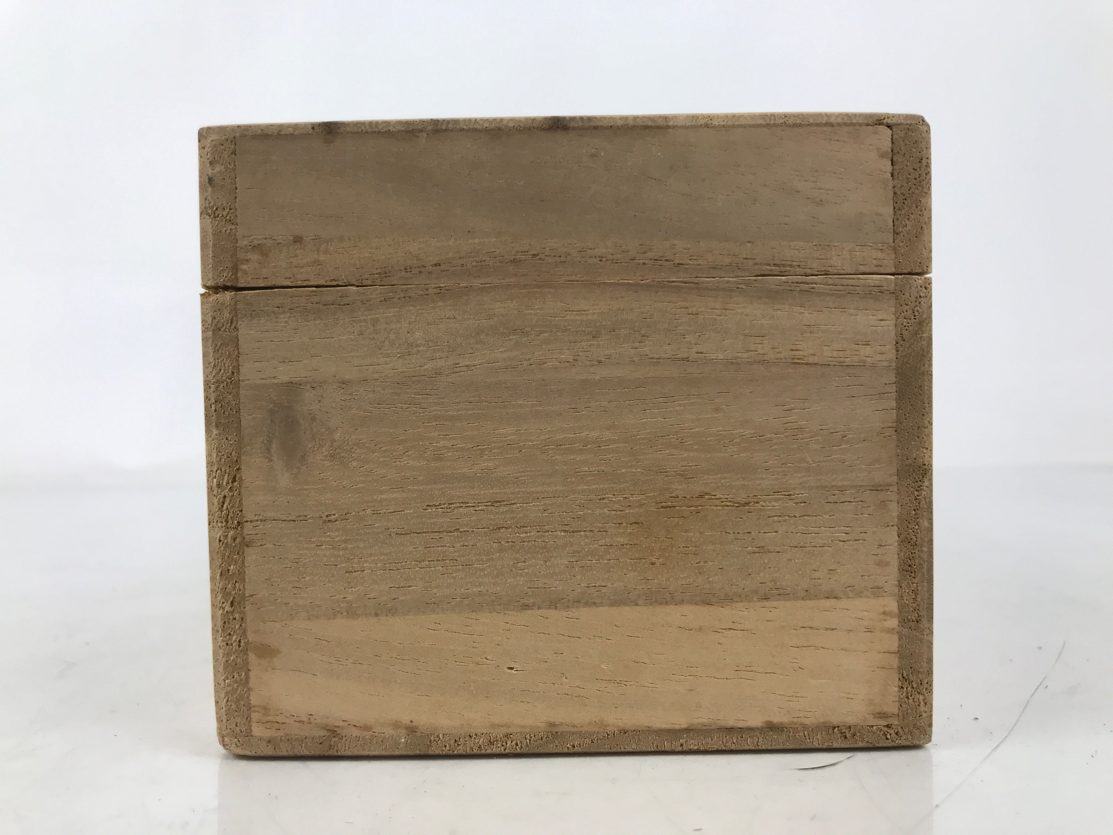 Japanese Wooden Lidded Pottery Storage Box Inside 38x8.5x7cm Brown X186