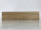 Japanese Wooden Lidded Pottery Storage Box Inside 38x8.5x7cm Brown X186