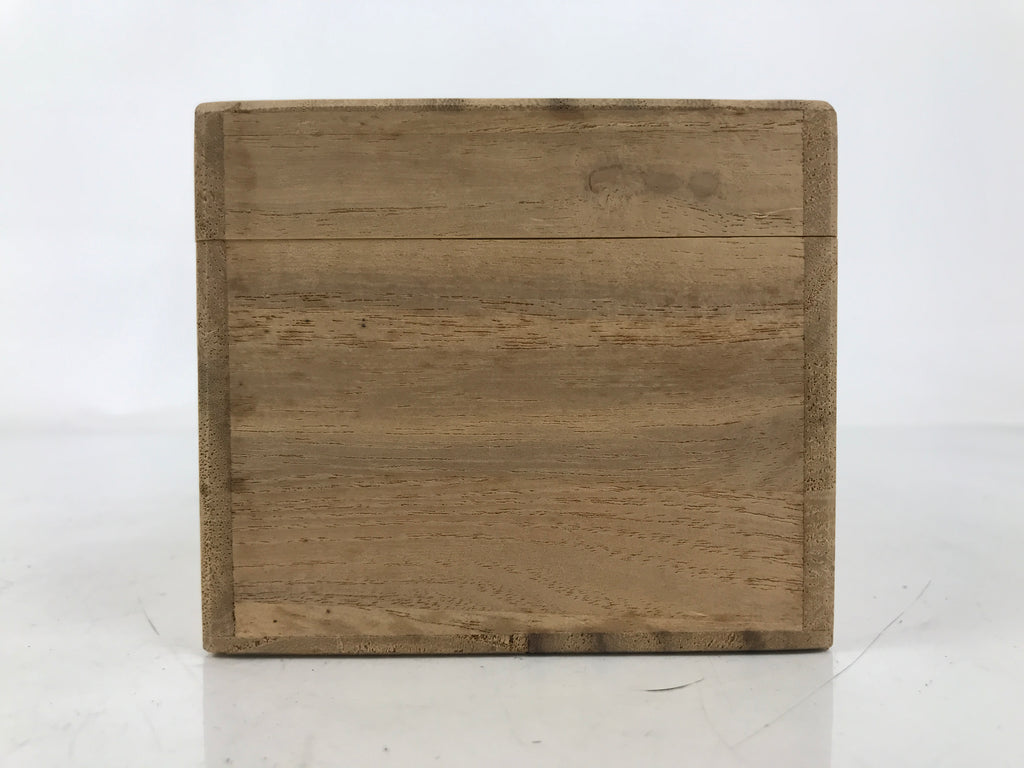 Japanese Wooden Lidded Pottery Storage Box Inside 38x8.5x7cm Brown X186