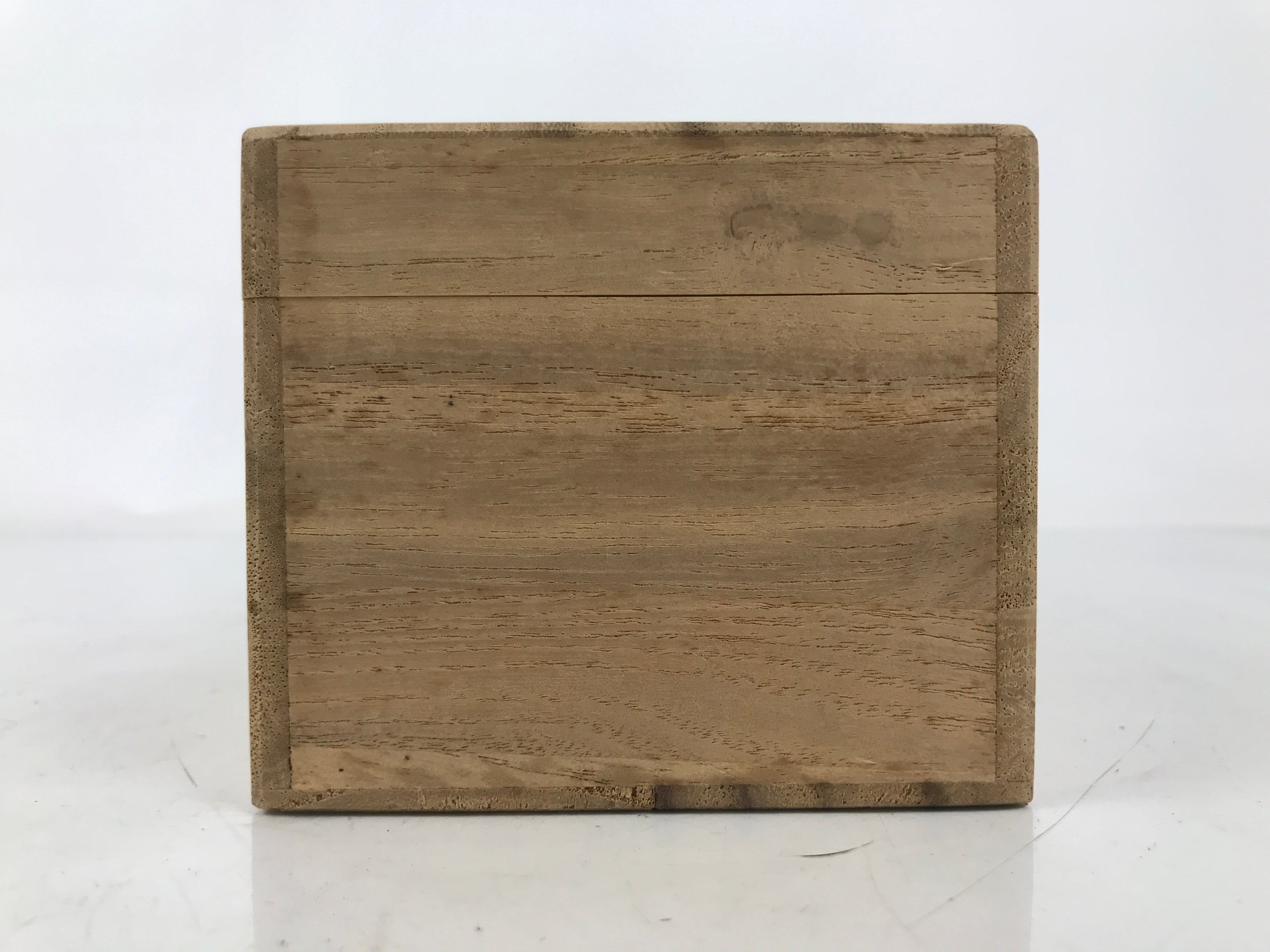Japanese Wooden Lidded Pottery Storage Box Inside 38x8.5x7cm Brown X186