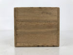 Japanese Wooden Lidded Pottery Storage Box Inside 38x8.5x7cm Brown X186