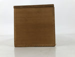 Japanese Wooden Lidded Pottery Storage Box Inside 45x10x10cm Brown X217