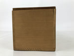 Japanese Wooden Lidded Pottery Storage Box Inside 45x10x10cm Brown X217