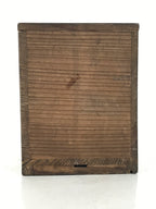 Japanese Wooden Lidded Pottery Storage Box Inside 8.3x8.3x10.3cm Brown X188