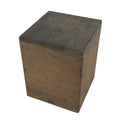 Japanese Wooden Lidded Pottery Storage Box Inside 8.3x8.3x10.3cm Brown X188